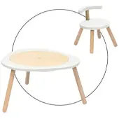 Stokke MuTableTM Multifunktionstisch V2 inkl. Holzstuhl, weiss | natur