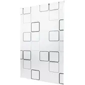 KS Handel 24 Basic Duschrollo Duschvorhang PEVA Quadro 110x240 cm