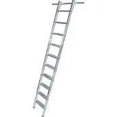 Krause Regalleiter, Aluminium, mit 1 Paar Einhängehaken, 10 Stufen