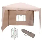 Linder Exclusiv GmbH Alu Pavillon Faltpavillon 3x3m Gartenpavillon Gartenzelt Partyzelt Wasserabweisend