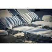 Fiam Gartenliege Amigo SOFT-XXL von , aus Aluminium und Textilene, modern, natur, 3-fach verstellbare Rückenlehne