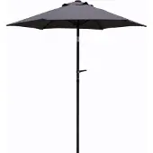 Gardissimo NEW SUNNY Sonnenschirm Ø 180cm Gartenschirm Kurbelschirm anthrazit