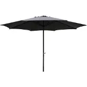 Gardissimo NEW SUNNY Sonnenschirm Ø 400cm Gartenschirm Kurbelschirm anthrazit