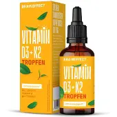 BRAINEFFECT Vitamin D3 + K2 Tropfen – Depot-Tropfen für Immunsystem & Knochen 60 St