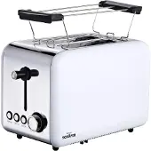 Schaefer Edelstahl 2-Scheiben-Toaster Toastautomat weiß-silber 74180