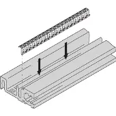 Schroff Modulschiene Typ H-VT stabil, mit EMV-Dichtung - MODULSCH. H VT 28TE EMC