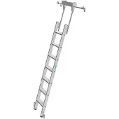 Krause Stufen-Regalleiter, aluminium, fahrbar, 7 Stufen