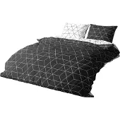 TRAUMSCHLAF Bettwäsche West 135x200 cm + 80x80 cm schwarz-weiss