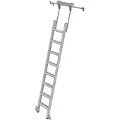 Krause Stufen-Regalleiter, aluminium, fahrbar, 8 Stufen