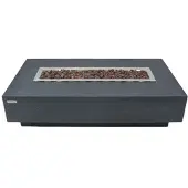Gardenson Feuertisch Hampton Faserbeton Dunkelgrau