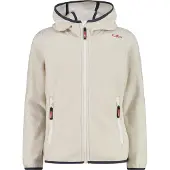 CMP - Girl's Jacket Fix Hood Jacquard Knitted 3H19825 - Fleecejacke Gr 98 beige