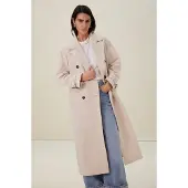 Sissy-Boy Trenchcoat Mit Gürtel - Beige | Größe: XS-S