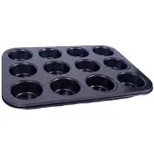 BURI 12x 12er Muffin-Backblech antihaftbeschichtet Muffins backen 144 Muffins