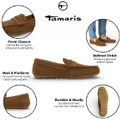 Tamaris Herren-Mokassins aus braunem Wildleder, Freizeitschuhe