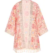 IZIA Kimono Damen Rosa Mehrfarbig