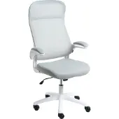 Beliani Bürostuhl Hellgrau Stoff Drehbar Höhenverstellbar Neigbar Modernes Design Gemütlich Komfortabel Schreibtischstuhl Homeoffice Büro Arbeitsplatz