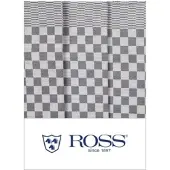 Ross 3er Pack Baumwoll-Geschirrtücher Gebild 45x65 cm | grau - grau