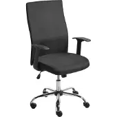 Beliani Bürostuhl Schwarz Stoff Drehbar Höhenverstellbar Neigbar Modernes Design Komfortabel Schreibtischstuhl Homeoffice Büro Arbeitsplatz