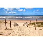 Papermoon Fototapete "Weg zum Sandstrand", bunt, B:3,5m L:2,6m, Vlies, Tapeten, Fototapete