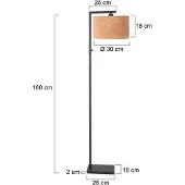 Steinhauer Stehlampe Stang, schwarz, für Wohn- / Esszimmer, Metall, Modern, Stehlampe