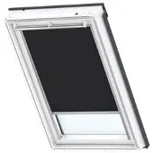 Velux Dachfenster Verdunkelungsrollo schwarz mit grauem Alu-Rahmen solarbetrieben DSL PK08 3009K