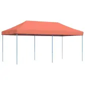 Syfax Partyzelt Faltbar Pop-Up Terrakottarot 580x292x315 cm