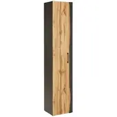 Premium Living Hochschrank in Eichefarben/Grau