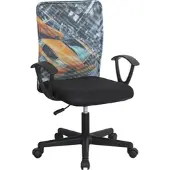 Momax Drehstuhl New York Schwarz/Multicolor