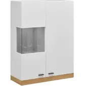Momax Hängevitrine Kiro Weiß/Eichefarben