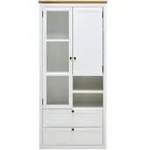 Momax Vitrine Korsika Eichefarben/Weiß