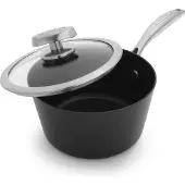 Scanpan PRO IQ 68231800 Kasserolle inkl. Deckel, Gusseisen/Gussaluminium, 18 cm Durchmesser, Induktionsherd-geeignet, Antihaftbeschichtung