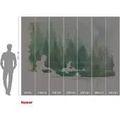 Komar Vliestapete "Digitaldruck Vlies - Star Wars Endor Speeders - Größe 350 x 280 cm" bedruckt glatt Kinderzimmer