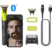 Philips Rasierer Bartschneider Körperpflege OneBlade 360 Präzision App Steuerung