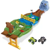 Hot Wheels Monster Trucks Rennstrecke Spielset mit 2 Trucks, 4 Jahr(e), Kunststoff, Metall