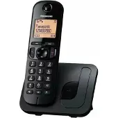 Panasonic KX-TGC210, DECT-Telefon, Kabelloses Mobilteil, Freisprecheinrichtung, 50 Eintragungen, Anrufer-Identifikation, Schwarz