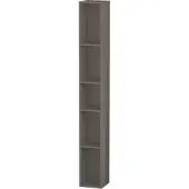 Duravit L-Cube Regalelement vertikal, 5 Fächer, 180x180x1400mm, LC120608989, Farbe: Flannel Grey Hochglanz Lack