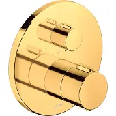 Duravit Fertigmontageset UP-THM, Rosette rund, Gold poliert
