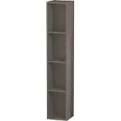 Duravit L-Cube Regalelement vertikal, 4 Fächer, 180x180x1000mm, LC120508989, Farbe: Flannel Grey Hochglanz Lack