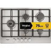 Whirlpool TGML 761 IX R, Edelstahl, Integriert, 73 cm, Gaskochfeld, Edelstahl, 5 Zone(n)