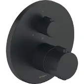 Duravit Fertigmontageset UP-THM, Rosette rund, schwarz matt
