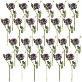 Creativ Green künstliche Pflanze Rose, 45cm, lila, 24er Set