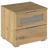 Momax Nachtkästchen Mars 2L-GR Eiche Artisan/Klar
