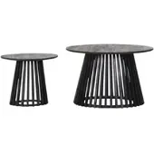 Gutmann Couchtisch 2er Set ¦ schwarz ¦ Maße (cm): H: 45 Ø: 70.0