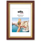 Alfo. Messina 13x18 cm braun-gold Holzrahmen