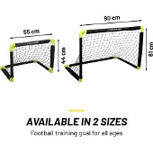 Dunlop Fußballtor - Fussballtor 50 x 44 x 44 cm - Faltbares fußball Tor - Fussballtore für Garten Kinder - Fussball Trainingszubehör für Innen und Außen - Schwarz/Gelb