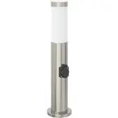 vidaXL Pollerleuchte mit Auslass 50 cm Edelstahl IP44