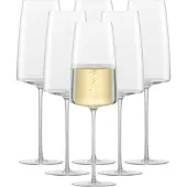 Zwiesel Glas Sektglas "Sektgläser leicht & frisch Simplify 407 ml 6er Set transparent" handgefertigt, Handwäsche empfohlen, hochwertiges Kristallglas