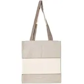 Buttinette Baumwolltasche mit Aidafeld, leinengrau