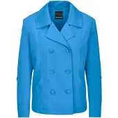 Goldner Elegante Kurzjacke mit Reverskragen in blau | Gr.: 46