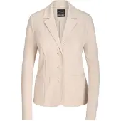 Goldner Viskoseblazer mit Reverskragen in stein | Gr.: 48